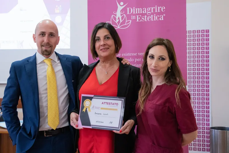 Barbara Lenti con l'attestato Body Mastery